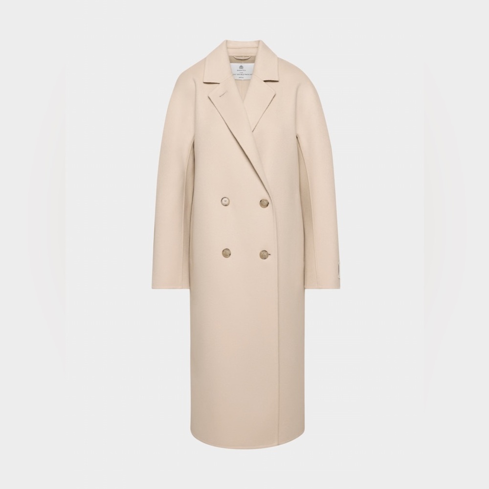 NWT - Aritzia The Slouch™ Double-Faced Coat - Luxe (Re)Wool Marcona Beige Small - Picture 6 of 12